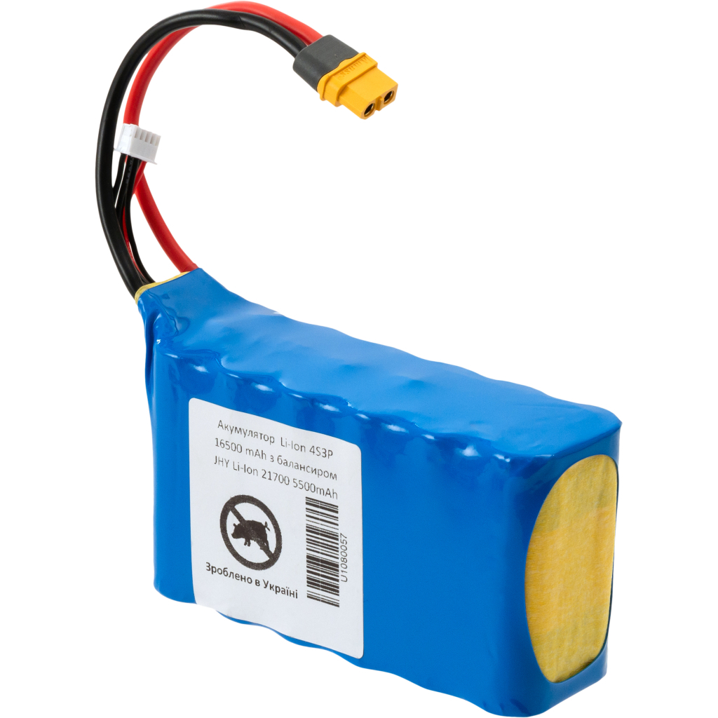 Акумуляторний блок Vinga 4S3Р 16500mAh з балансувальним дротом (JHY Li-Ion 21700 5500mAh) (16500BMSJHY4S3P) - фото 3 Акумуляторний блок Vinga 4S3Р 16500mAh з балансувальним дротом (JHY Li-Ion 21700 5500mAh) (16500BMSJHY4S3P) - фото 3