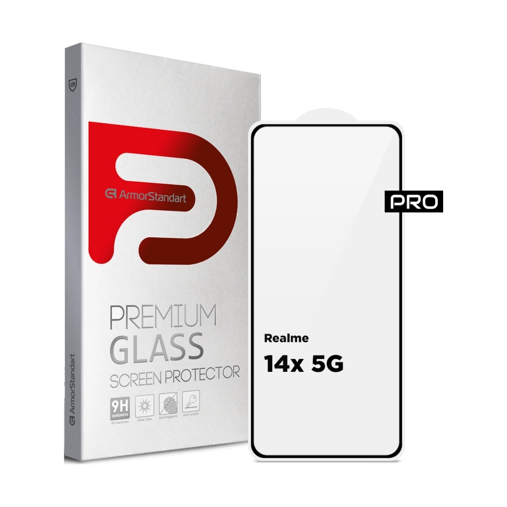 Скло захисне Armorstandart Pro Realme 14x 5G Black (ARM83557) Скло захисне Armorstandart Pro Realme 14x 5G Black (ARM83557)