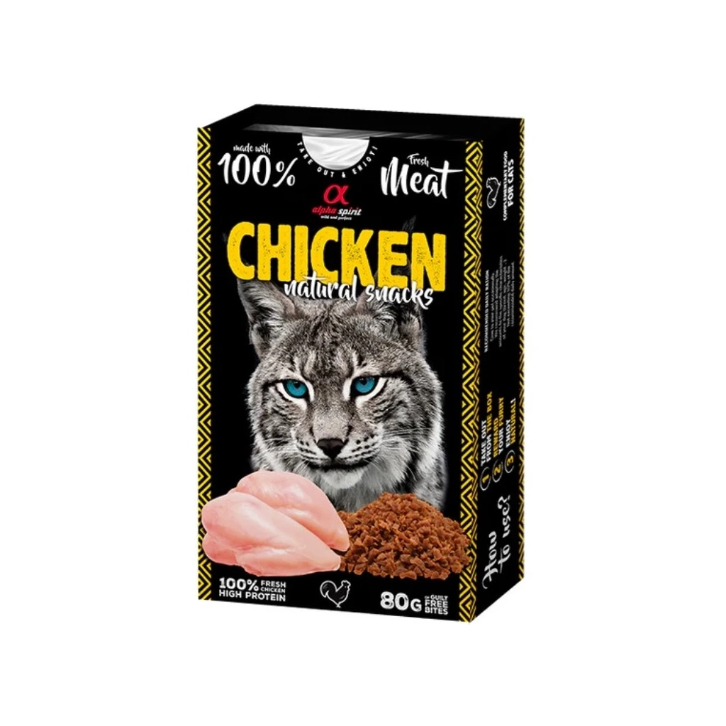 Ласощі для котів Alpha Spirit Cat Chicken Natural Snacks з куркою 80 г (8436586311797) - фото 1