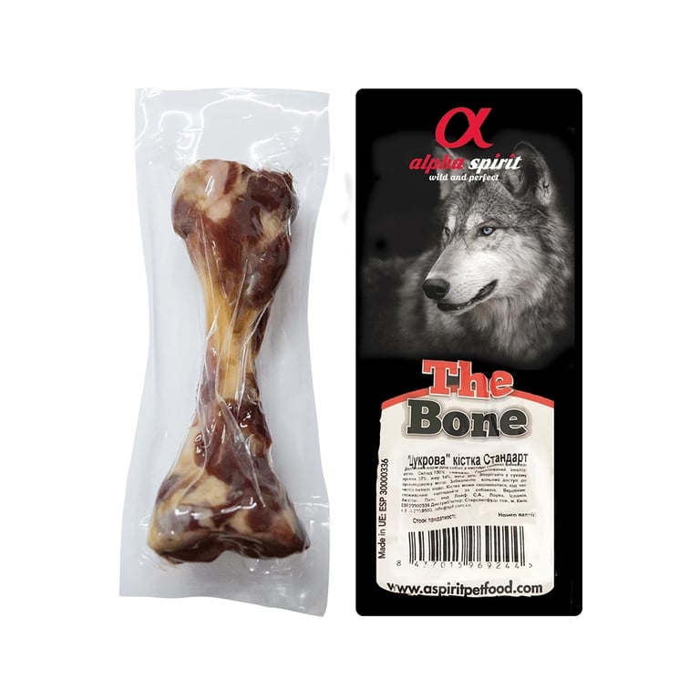 Ласощі для собак Alpha Spirit Ham Bone Standard Vacuum “Стандарт” 20 см (8437015969244)