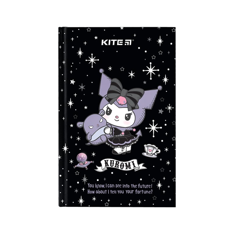 Блокнот Kite А6 Kuromi, тверда обкладинка, 80 аркушів, клітинка (HK24-199-1) - фото 1