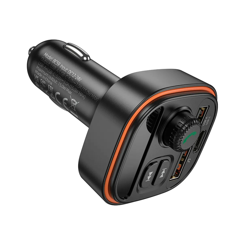 FM модулятор BOROFONE BC59, Black, Box - фото 5 FM модулятор BOROFONE BC59, Black, Box - фото 5