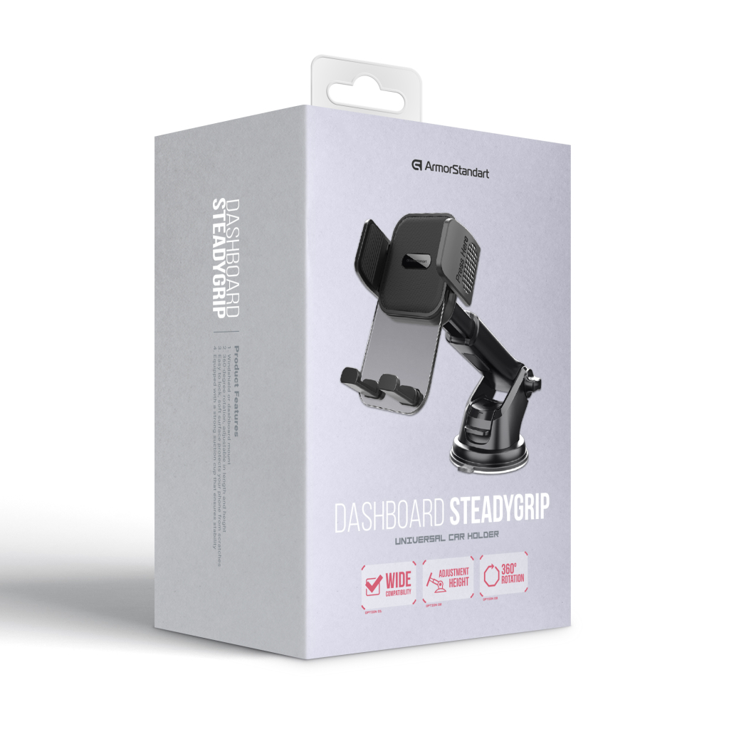 Універсальний автотримач Armorstandart SteadyGrip Dashboard Black (ARM85339) - фото 2 Універсальний автотримач Armorstandart SteadyGrip Dashboard Black (ARM85339) - фото 2