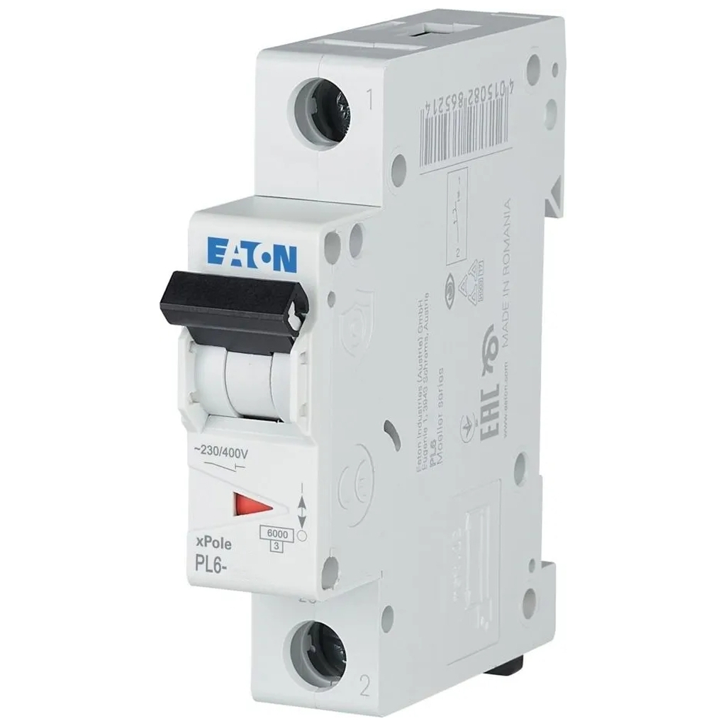Автоматичний вимикач Eaton 1-п. М1 В 10А PL6 6кА - фото 1