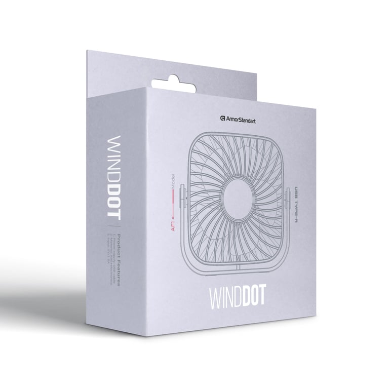 USB вентилятор Armorstandart WindDot AF1 USB-A Dark Blue (ARM85147) - фото 2