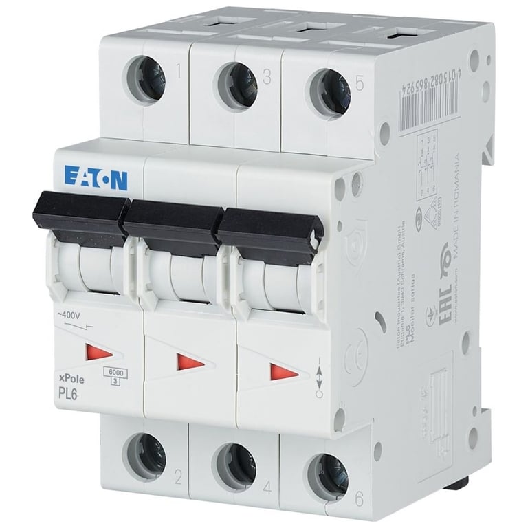 Автоматичний вимикач Eaton 3-п. М3 С 63А PL6 6кА - фото 3
