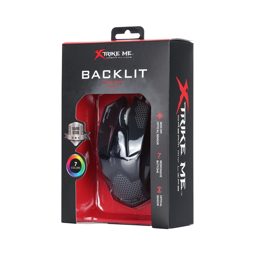 Мишка Xtrike ME GM-216 RGB USB Black (GM-216) - фото 4 Мишка Xtrike ME GM-216 RGB USB Black (GM-216) - фото 4