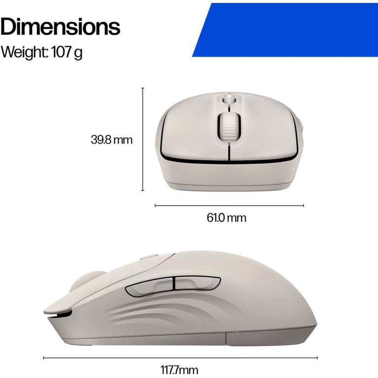 Мишка HP 400 Quiet Wireless/Bluetooth Maple (AZ7B6AA) - фото 9