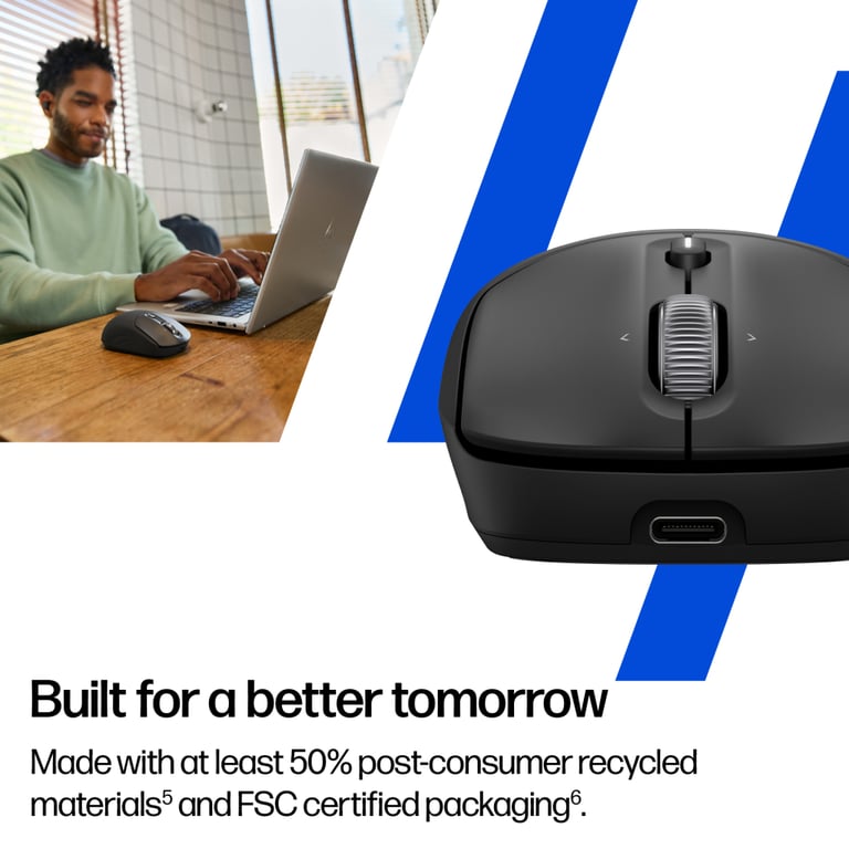 Мишка HP 700 Rechargeable Wireless/Bluetooth Black (AZ7B0AA) - фото 4