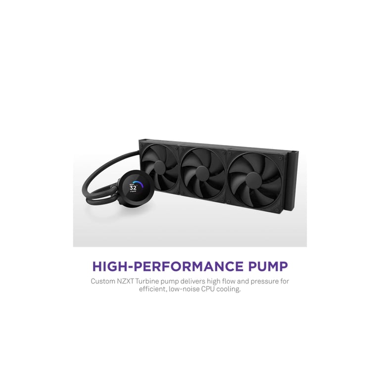 Система рідинного охолодження NZXT Kraken Plus V2 360mm AIO liquid cooler w/Displ (RL-KN360-B2) - фото 2