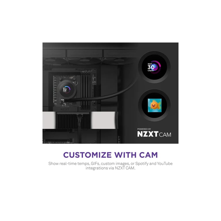 Система рідинного охолодження NZXT Kraken Plus V2 360mm AIO liquid cooler w/Displ (RL-KN360-B2) - фото 7