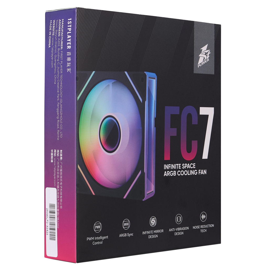 Кулер до корпусу 1stPlayer FC7 Black (FC7-BK-1IN1) - фото 10 Кулер до корпусу 1stPlayer FC7 Black (FC7-BK-1IN1) - фото 10