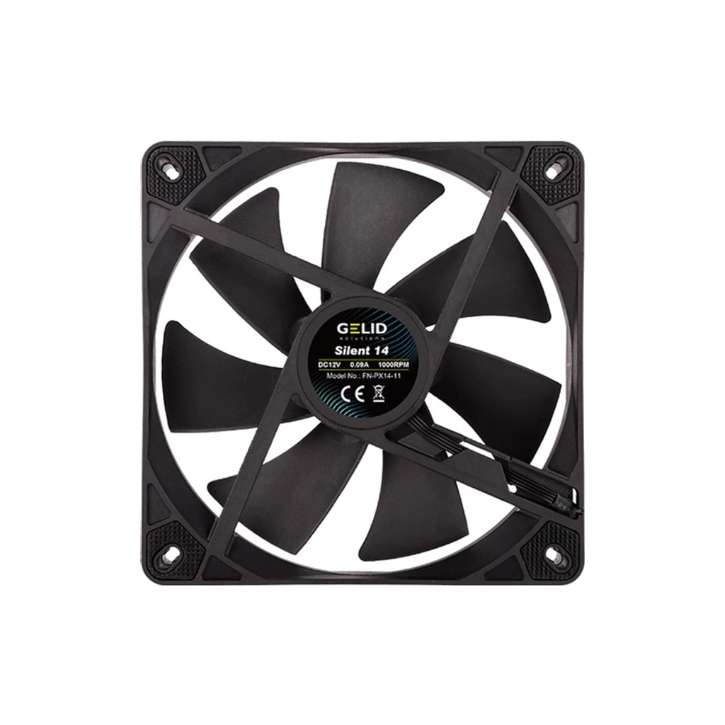 Кулер до корпусу Gelid Solutions Silent 14 Black 140 mm (FN-PX14-11) - фото 3 Кулер до корпусу Gelid Solutions Silent 14 Black 140 mm (FN-PX14-11) - фото 3