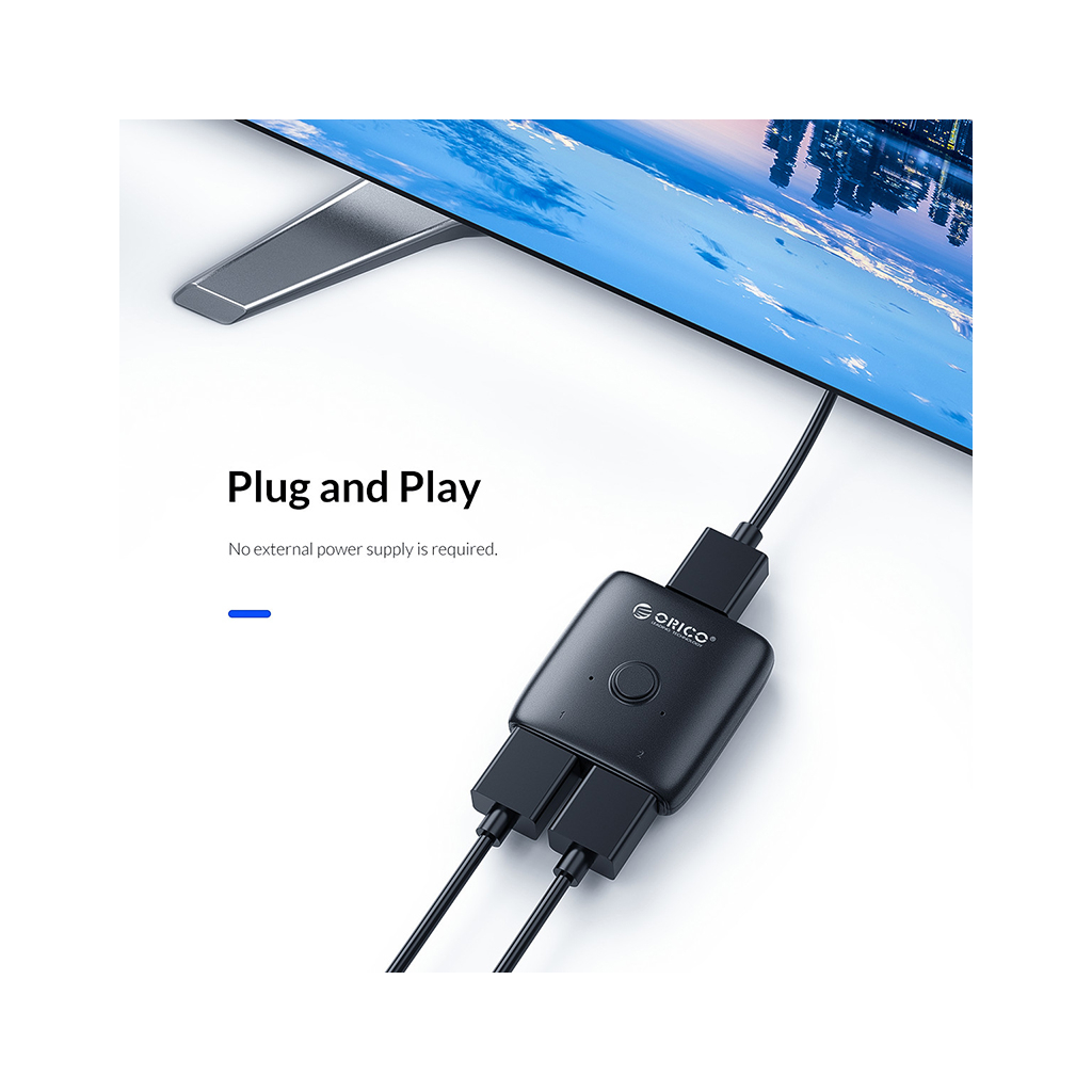 Розгалужувач Orico HDMI 2.0 1x2, 4K (CA913510) - фото 10 Розгалужувач Orico HDMI 2.0 1x2, 4K (CA913510) - фото 10