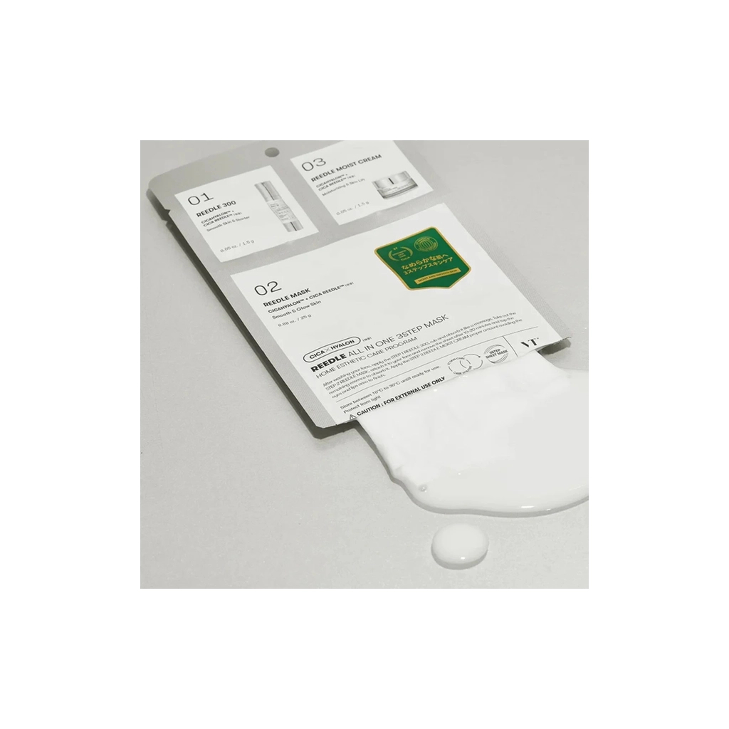 Маска для обличчя VT Cosmetics Reedle Shot All In One 3 Step Mask 1.5 г + 1.5 г + 25 г (8803463003449) - фото 2 Маска для обличчя VT Cosmetics Reedle Shot All In One 3 Step Mask 1.5 г + 1.5 г + 25 г (8803463003449) - фото 2