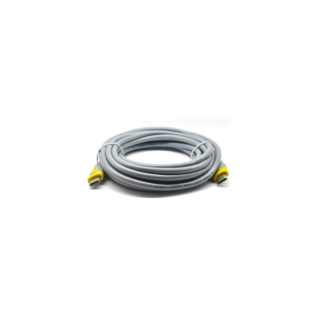 Кабель мультимедійний HDMI M to HDMI M 10.0m v2,0 Grey V-LINK (YT-HDMI(M)/(M)HSV2.0-10m) - фото 1