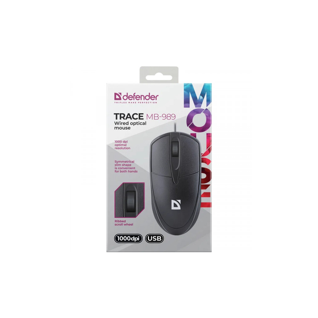 Мишка Defender Trace MB989 USB Black (52989) - фото 3 Мишка Defender Trace MB989 USB Black (52989) - фото 3