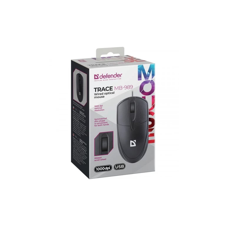 Мишка Defender Trace MB989 USB Black (52989) - фото 4