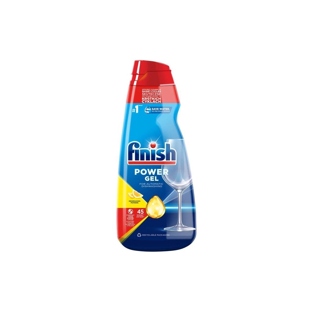 Гель для миття посуду в посудомийці Finish Power Gel Лимон 900 мл (5908252000029) - фото 1