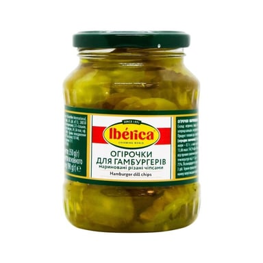 Овочева консервація Iberica Корнішони нарізані 5-7 см 370 мл (8436024299656) - фото 1