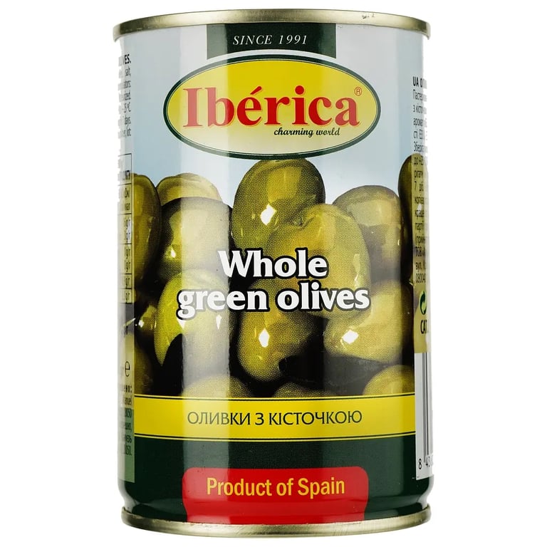 Овочева консервація Iberica Оливки зелені з кісточкою 300 г (8436024292367) - фото 2