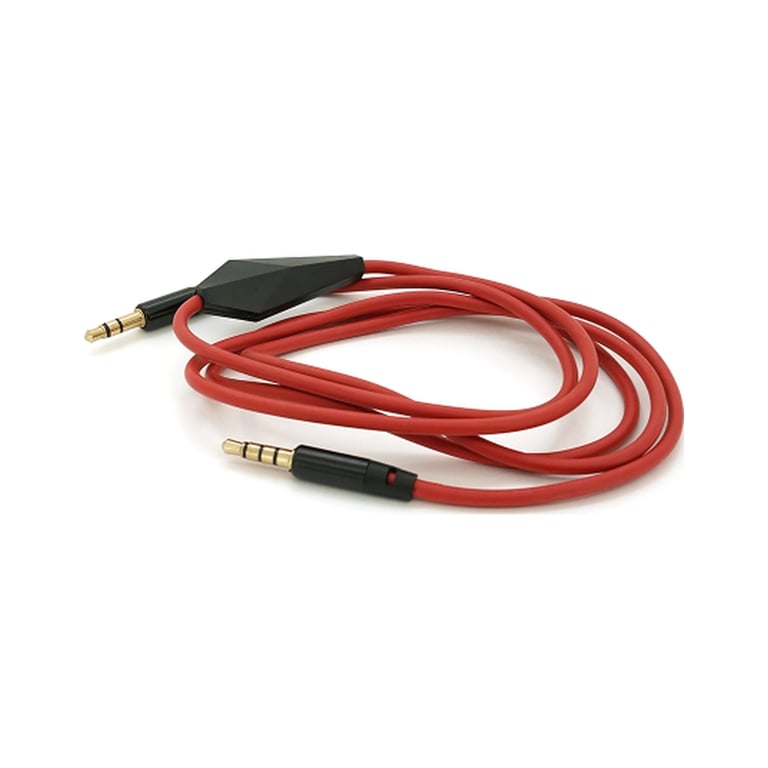 Кабель мультимедійний 3.5mm M to 3.5mm M 1.0m + microphone red Voltronic (ZDL-AUXcM/1.0m) - фото 2