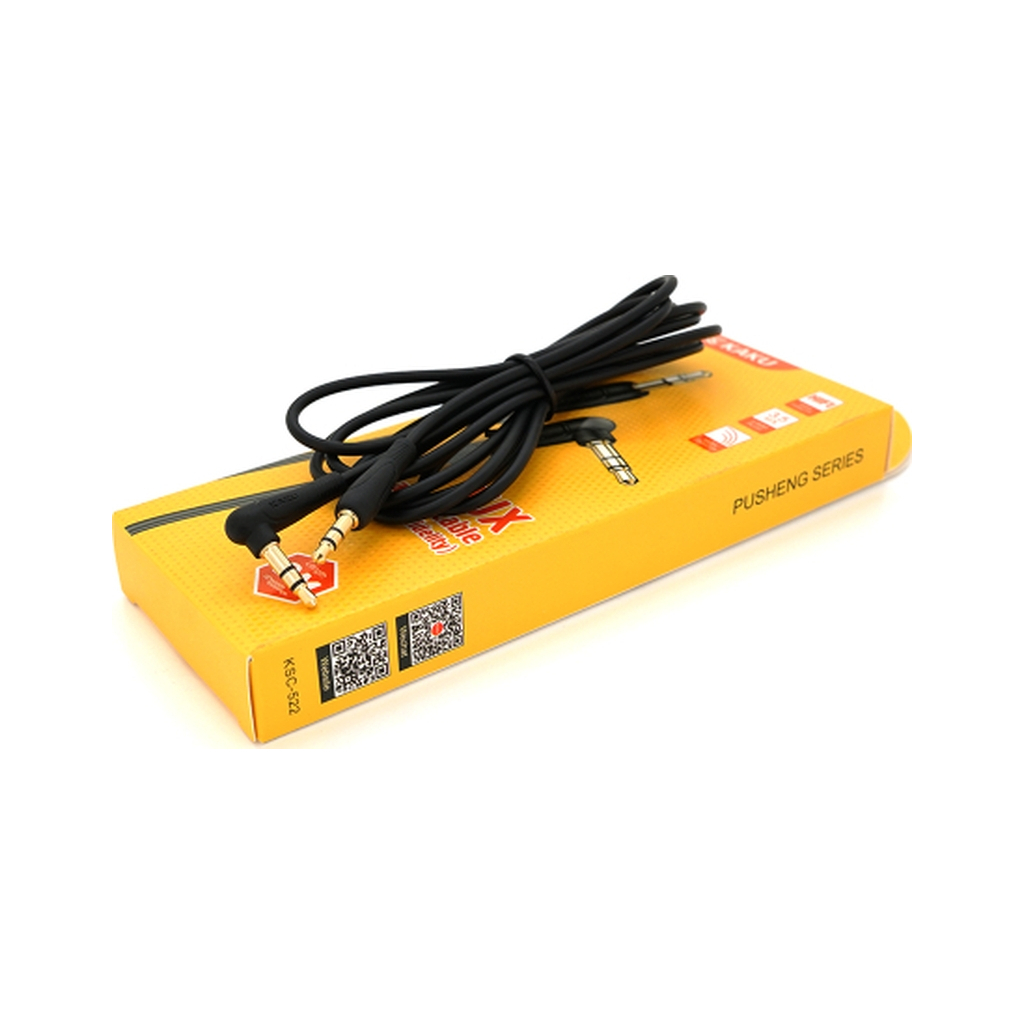 Кабель мультимедійний 3.5mm M to 3.5mm M 2.0m black iKAKU (YT-AUXGJ(M)/(M)-KSC-522-B) Кабель мультимедійний 3.5mm M to 3.5mm M 2.0m black iKAKU (YT-AUXGJ(M)/(M)-KSC-522-B)