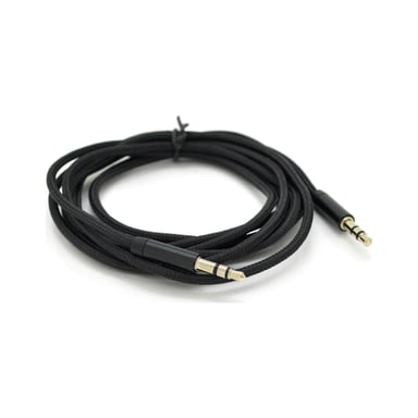 Кабель мультимедійний 3.5mm M to 3.5mm M 1.0m black VEGGIEG (YT-AUXGJ(M)/(M)-AB-1) - фото 1