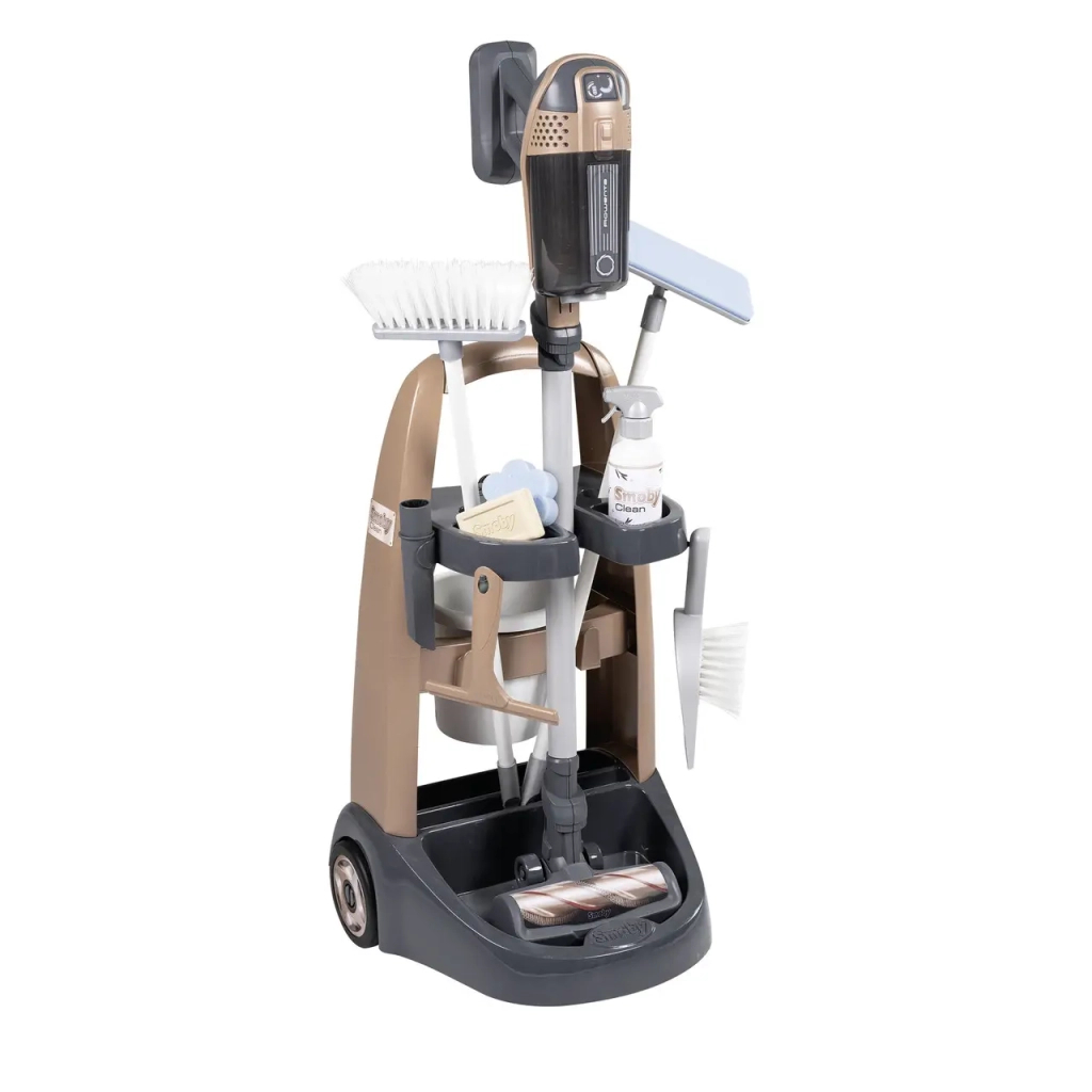 Ігровий набір Smoby Вiзок для прибирания Ровента з ручним пилососом та аксесуарами (7600330326)