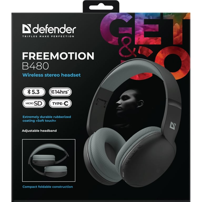 Навушники Defender FreeMotion B480 Bluetooth Black (63480) - фото 10