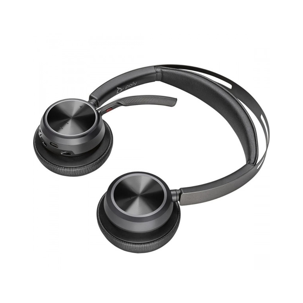 Навушники Poly Voyager Focus 2 MS Stereo USB-C + USB-C/A Adapter + Charging Stand Black (9T9J6AA) - фото 4 Навушники Poly Voyager Focus 2 MS Stereo USB-C + USB-C/A Adapter + Charging Stand Black (9T9J6AA) - фото 4