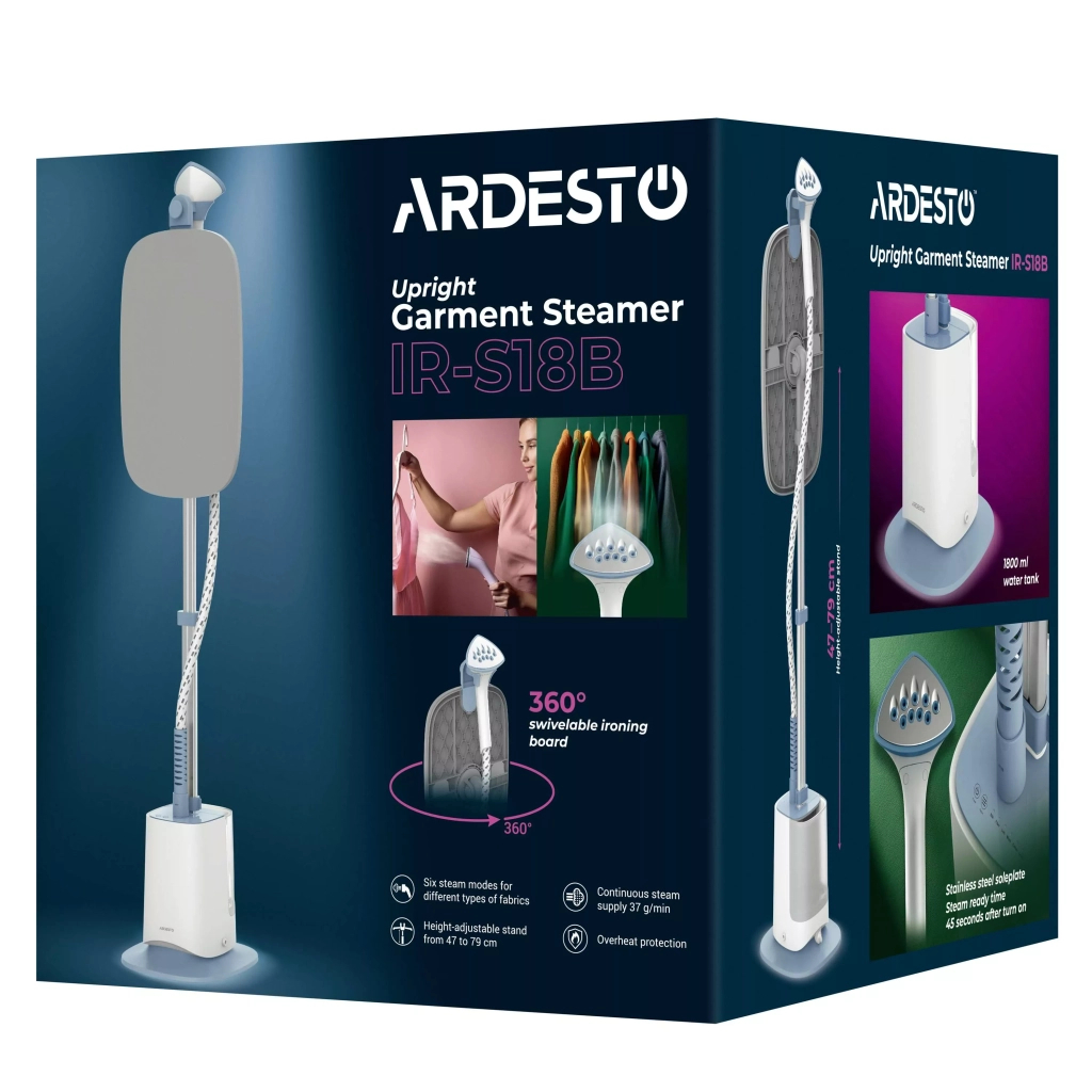 Відпарювач для одягу Ardesto IR-S18B - фото 4 Відпарювач для одягу Ardesto IR-S18B - фото 4