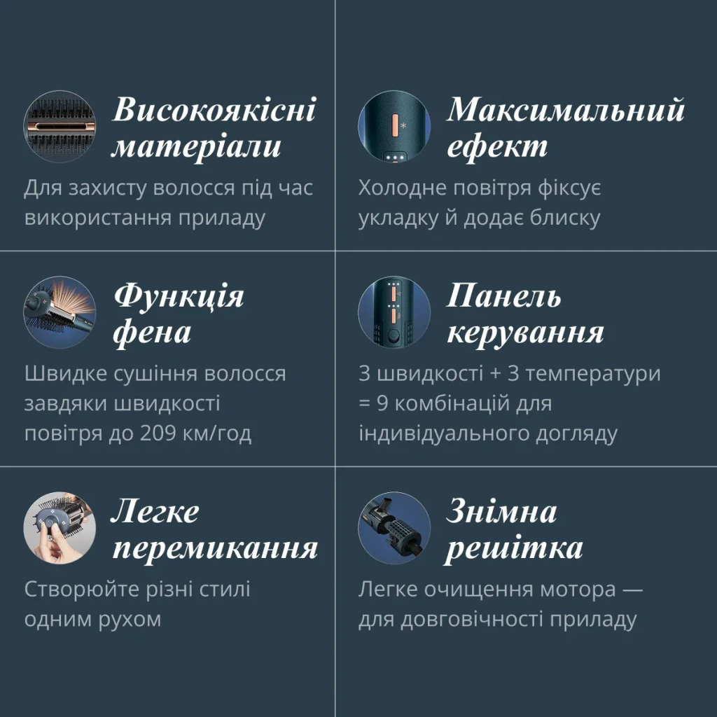 Фен-щітка Rowenta UB9720E0 - фото 7 Фен-щітка Rowenta UB9720E0 - фото 7