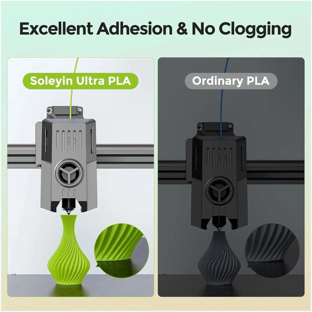 Пластик для 3D-принтера Creality Soleyin 1кг, 1.75мм, greem (3301010503) - фото 4 Пластик для 3D-принтера Creality Soleyin 1кг, 1.75мм, greem (3301010503) - фото 4