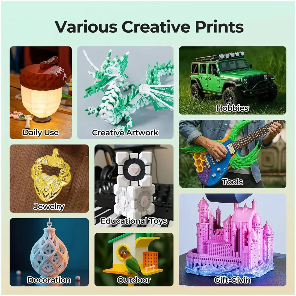 Пластик для 3D-принтера Creality Soleyin 1кг, 1.75мм, greem (3301010503) - фото 8 Пластик для 3D-принтера Creality Soleyin 1кг, 1.75мм, greem (3301010503) - фото 8