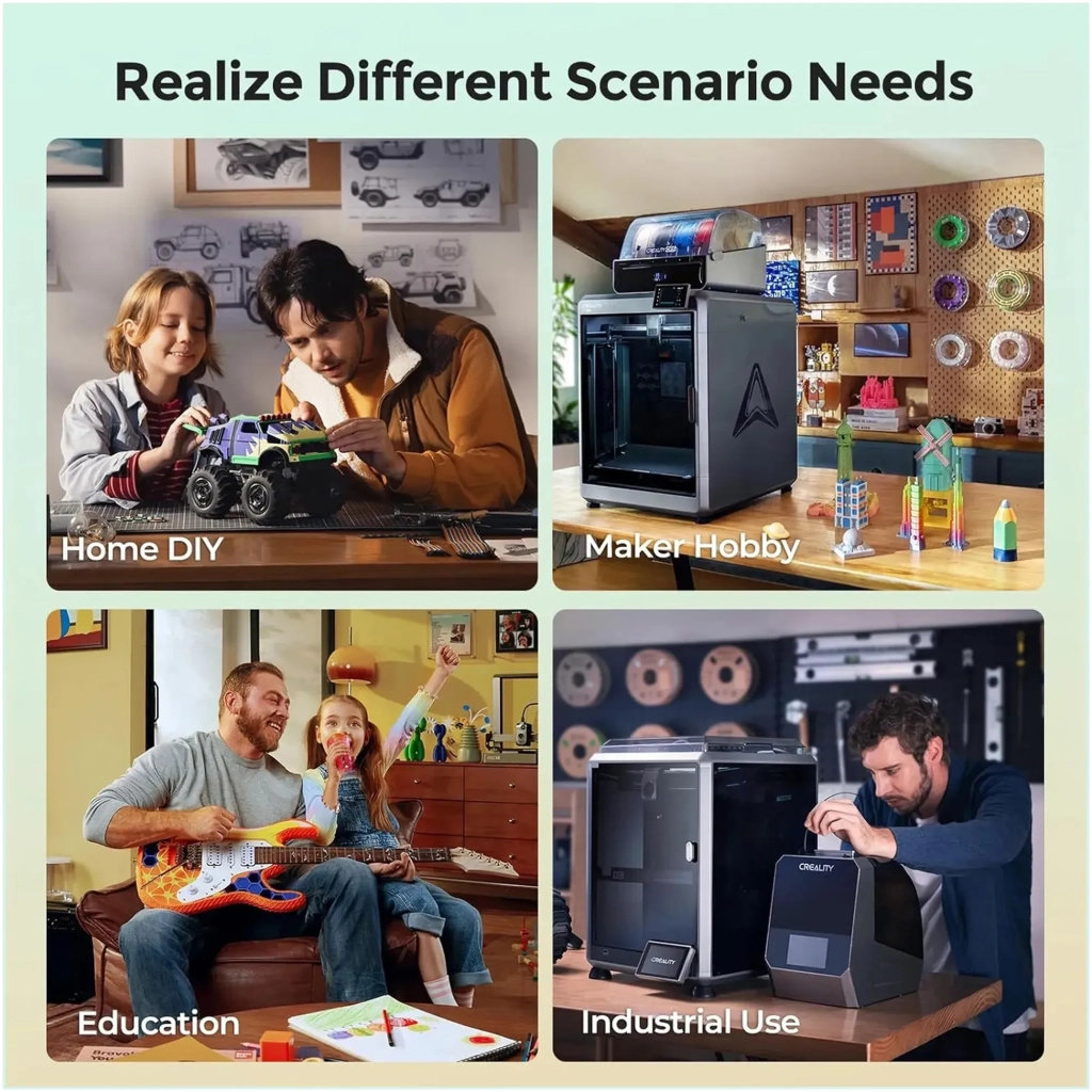 Пластик для 3D-принтера Creality Soleyin 1кг, 1.75мм, greem (3301010503) - фото 9 Пластик для 3D-принтера Creality Soleyin 1кг, 1.75мм, greem (3301010503) - фото 9