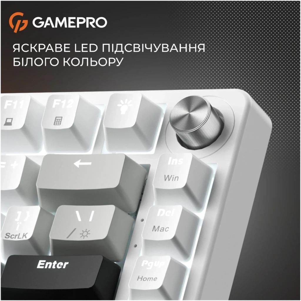 Клавіатура GamePro Genesis Silverlight MK126 USB UA Grey (MK126) - фото 7 Клавіатура GamePro Genesis Silverlight MK126 USB UA Grey (MK126) - фото 7