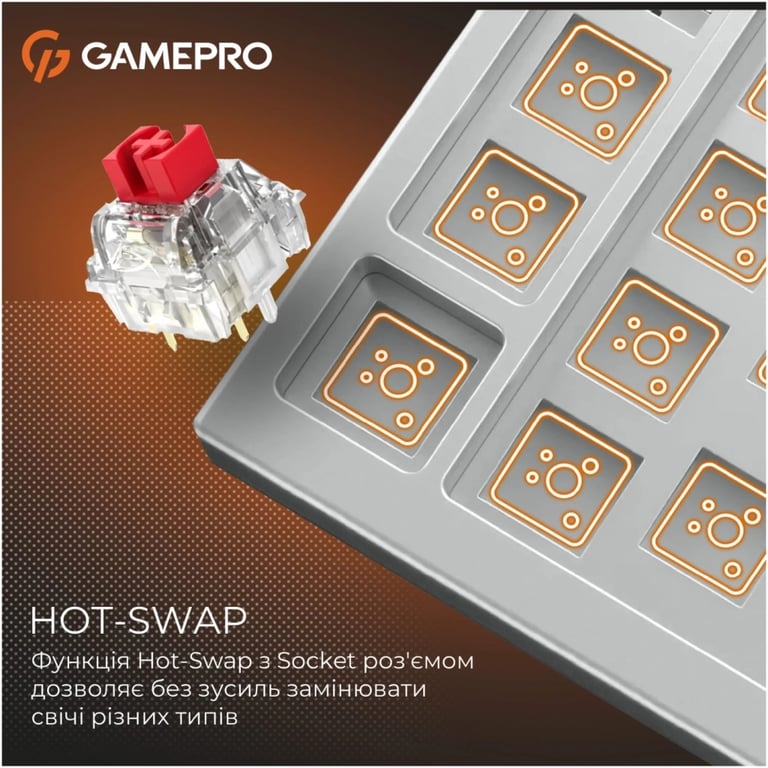 Клавіатура GamePro Genesis Silverlight MK126 USB UA Grey (MK126) - фото 9