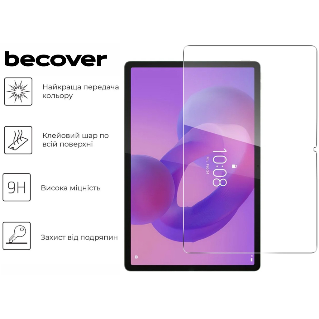 Скло захисне BeCover Lenovo Idea Tab/K11 (2nd Gen) TB336/Xiaoxin Pad (2025) 11" (713678) - фото 2 Скло захисне BeCover Lenovo Idea Tab/K11 (2nd Gen) TB336/Xiaoxin Pad (2025) 11" (713678) - фото 2