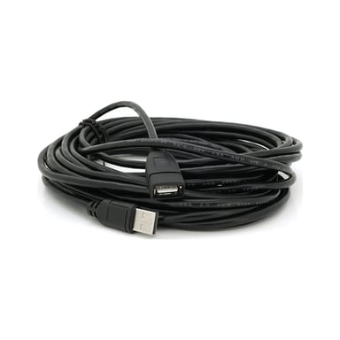 Дата кабель USB 2.0 AM/AF 10.0m ferrite black Voltronic (YT-AM/AF-10BL) - фото 1