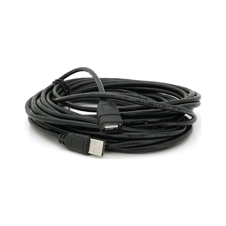 Дата кабель USB 2.0 AM/AF 10.0m ferrite black Voltronic (YT-AM/AF-10BL) - фото 1