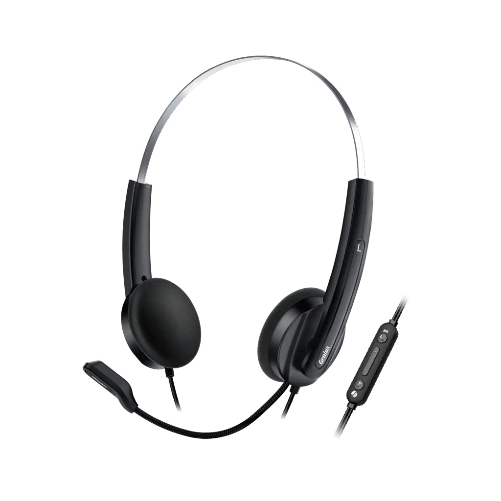 Навушники Genius HS-220U USB-C Black (31710032401) - фото 1 Навушники Genius HS-220U USB-C Black (31710032401) - фото 1
