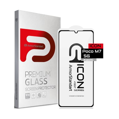 Скло захисне Armorstandart Icon Xiaomi Poco M7 5G Black (ARM85173) - фото 1