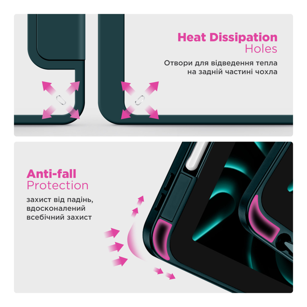 Чохол до планшета Armorstandart Y-Type PEN Samsung Galaxy Tab A9+ Pine Green (ARM85503) - фото 7 Чохол до планшета Armorstandart Y-Type PEN Samsung Galaxy Tab A9+ Pine Green (ARM85503) - фото 7