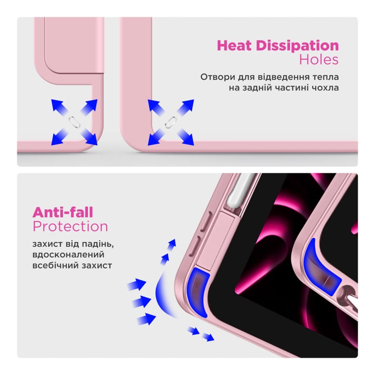 Чохол до планшета Armorstandart Y-Type PEN Samsung Galaxy Tab S9 / S9 FE / S10 FE Pink (ARM85522) - фото 7