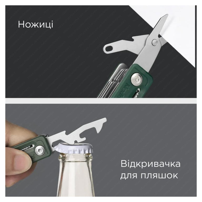 Мультитул NexTool Multi Functional Knife зелений (NE20098) - фото 3