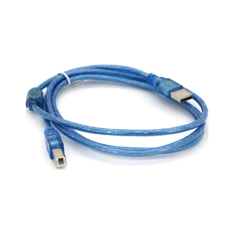Кабель для принтера USB 2.0 AM/BM 1.5m 2x ferrite transparent Voltronic (YT-AM/BM-1.5T) - фото 2