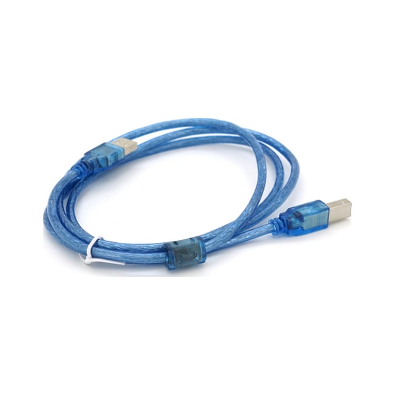 Кабель для принтера USB 2.0 AM/BM 1.5m 2x ferrite transparent Voltronic (YT-AM/BM-1.5T) - фото 3