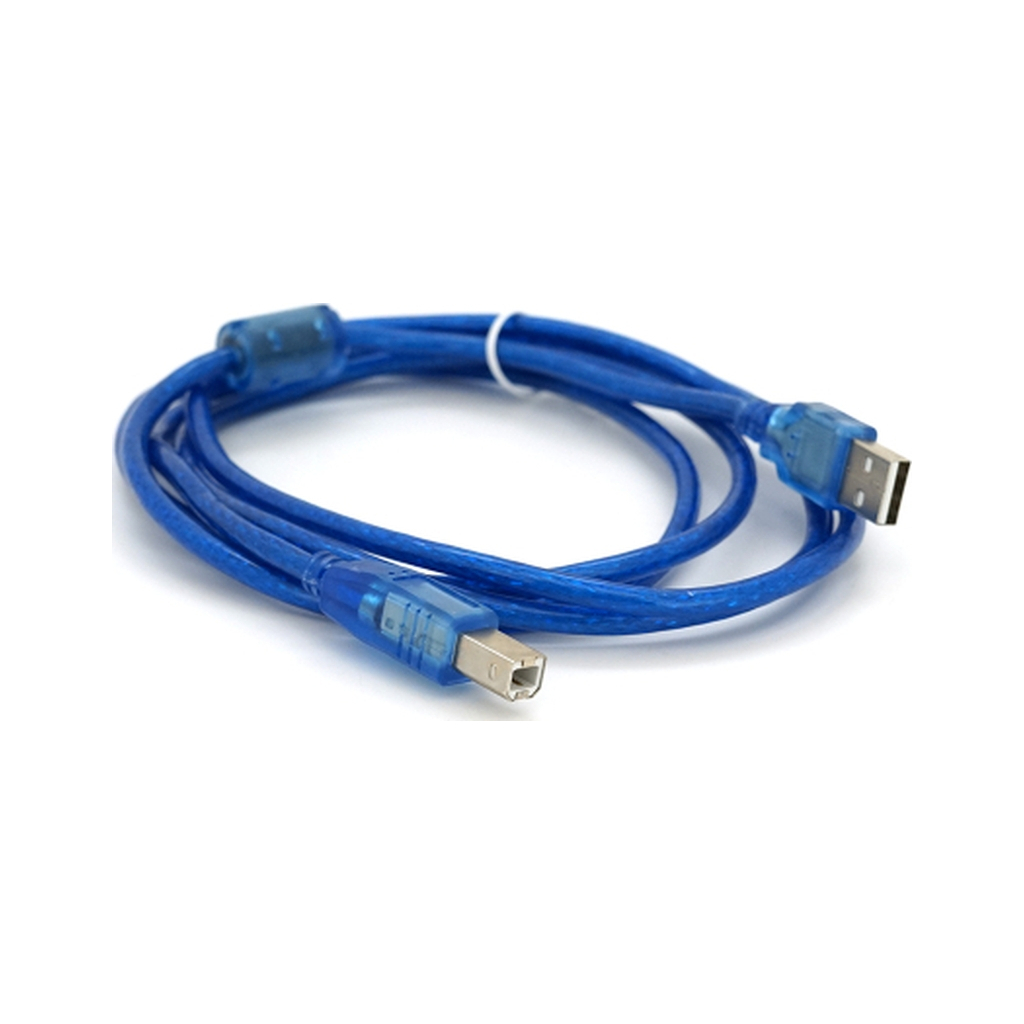 Кабель для принтера USB 2.0 AM/BM 1.8m ferrite blue Ritar (YT-AM/BM-1.8TBL) - фото 1