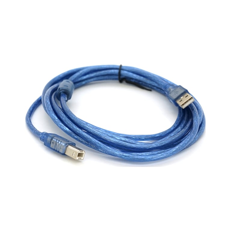 Кабель для принтера USB 2.0 AM/BM 3.0m ferrite blue Ritar (YT-AM/BM-3.0TBL) - фото 1